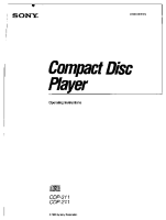 Sony CDP-211 - Owners Manual 